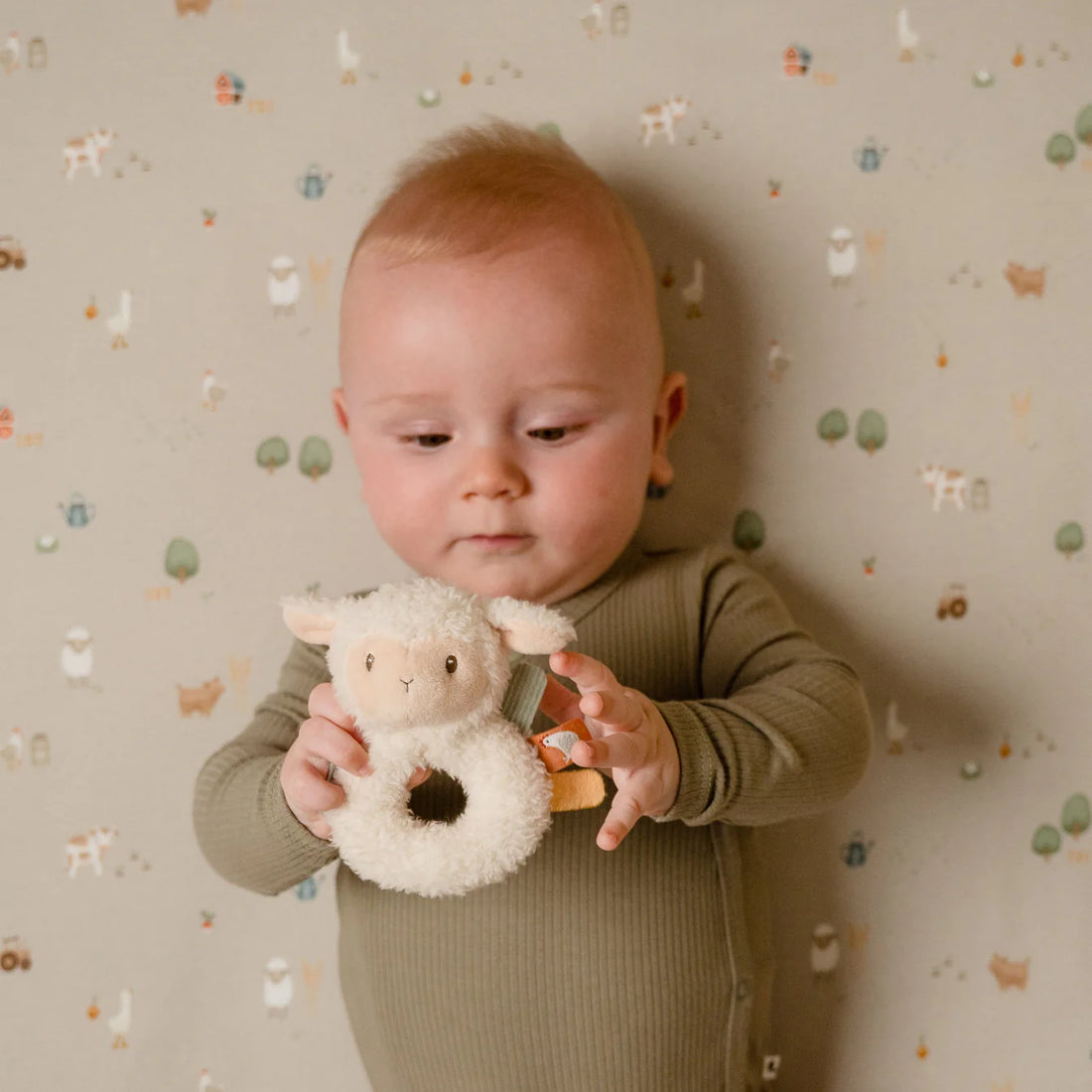 Little Dutch Little Farm Soft Ringrattle Sheep