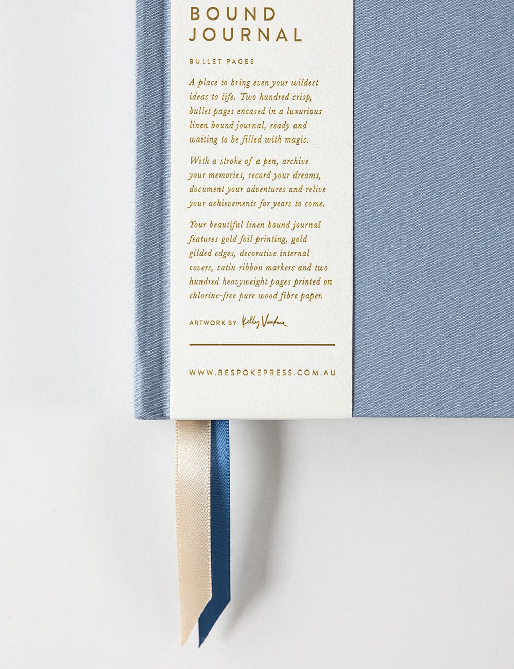 Linen Bound Journal Dusty Cornflower