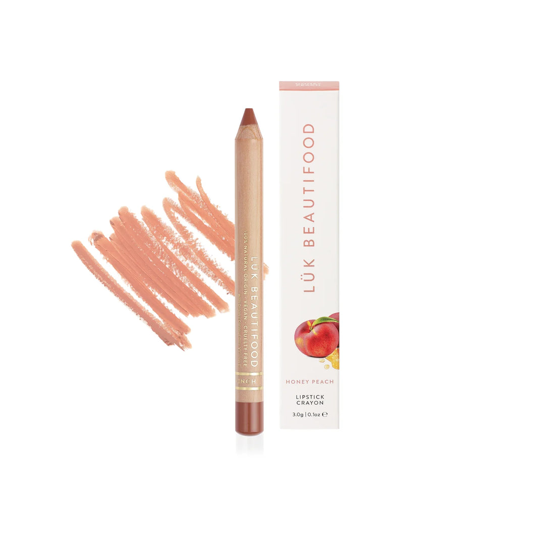 LUK Beautifood Lipstick Crayon Honey Peach