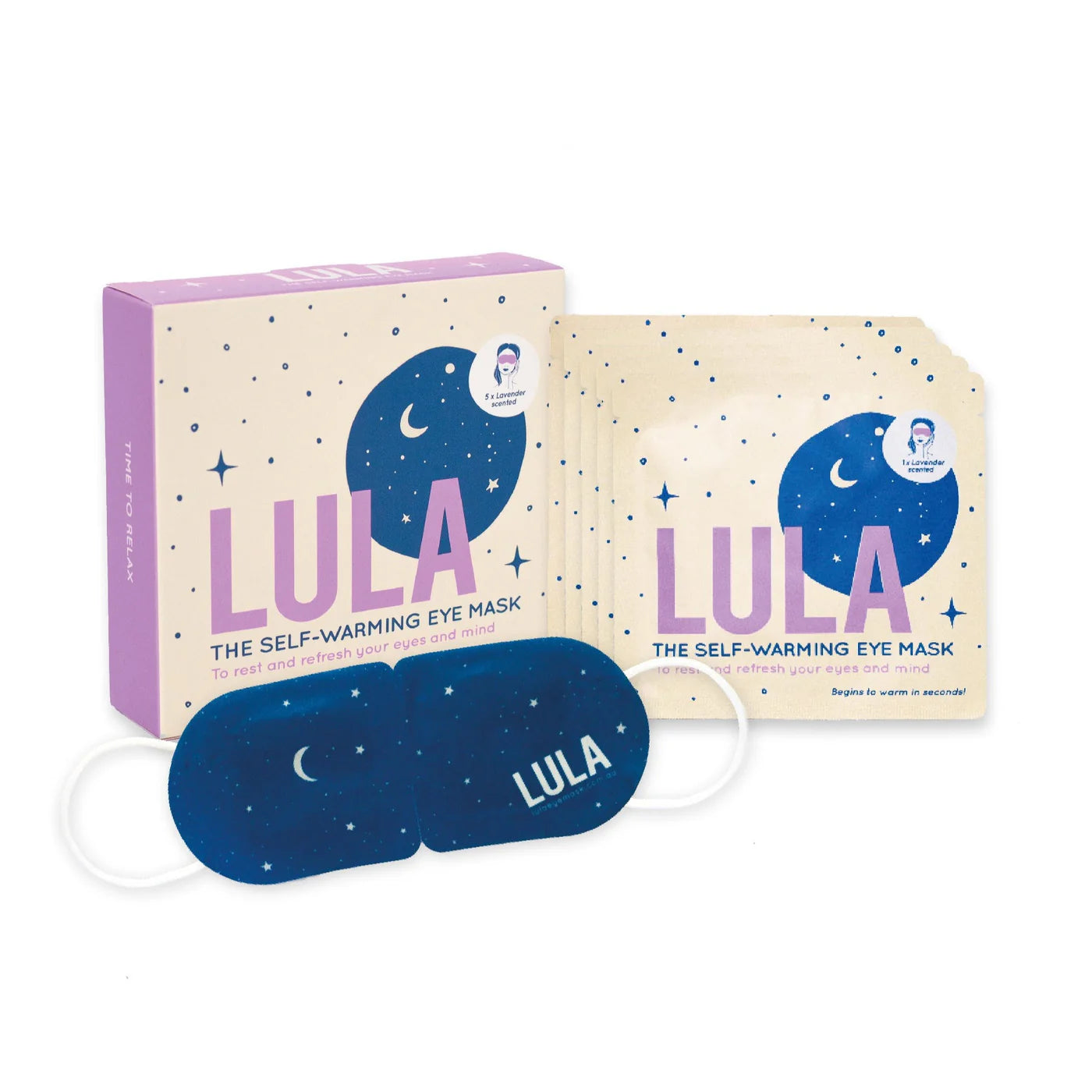 Lula Self-Warming Eye Mask - Lavender (5 Pack)