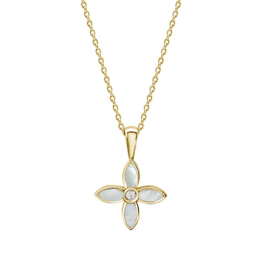 Murkani Desert Flower Flora Necklace 18KT Yellow Gold Plate