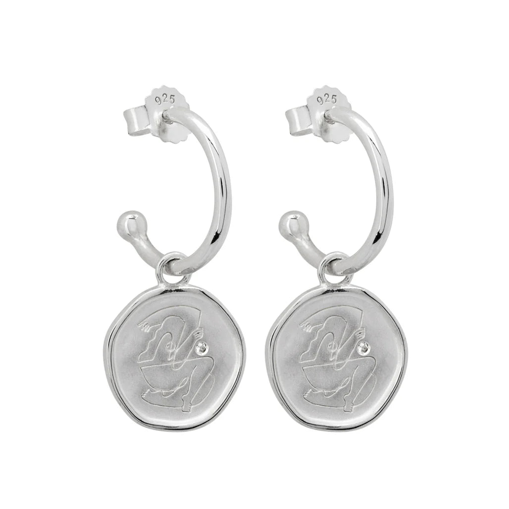 Murkani Empowerment Hoop Earrings Sterling Silver