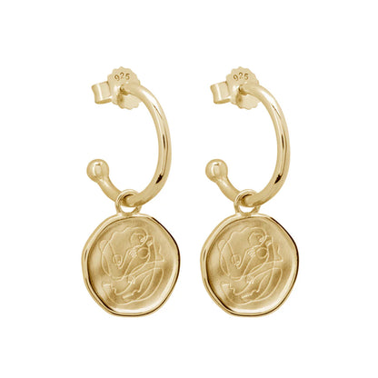 Murkanki Motherhood Hoop Earrings Sterling Silver