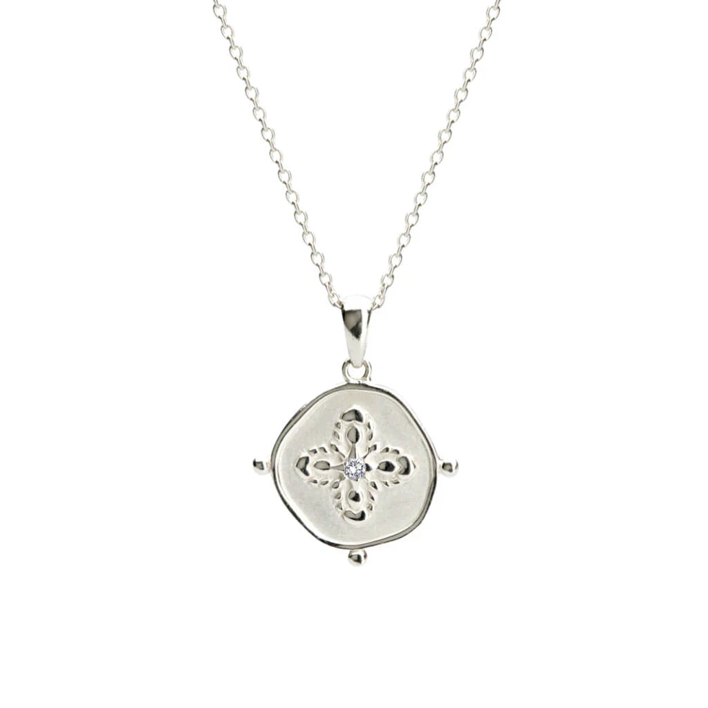 Murkani Sahara Medallion Necklace Sterling Silver