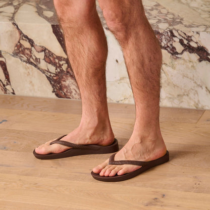 Archies Arch Support Thongs Classic Brown