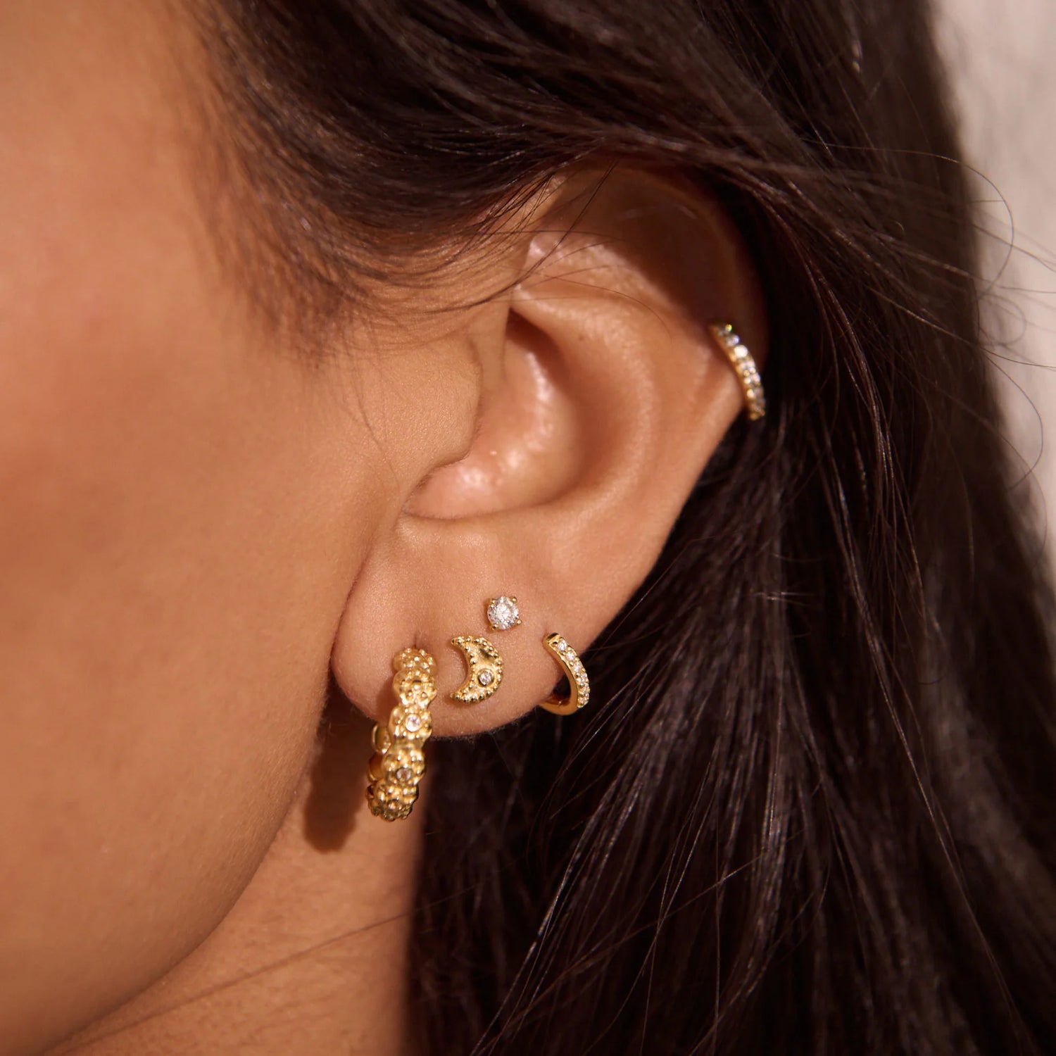 Murkani Night Sky Hoops 18KT Gold Plated