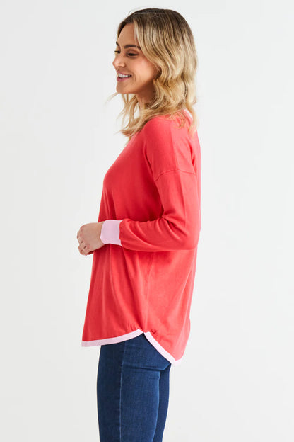 Sophie Knit Jumper Pink Topping