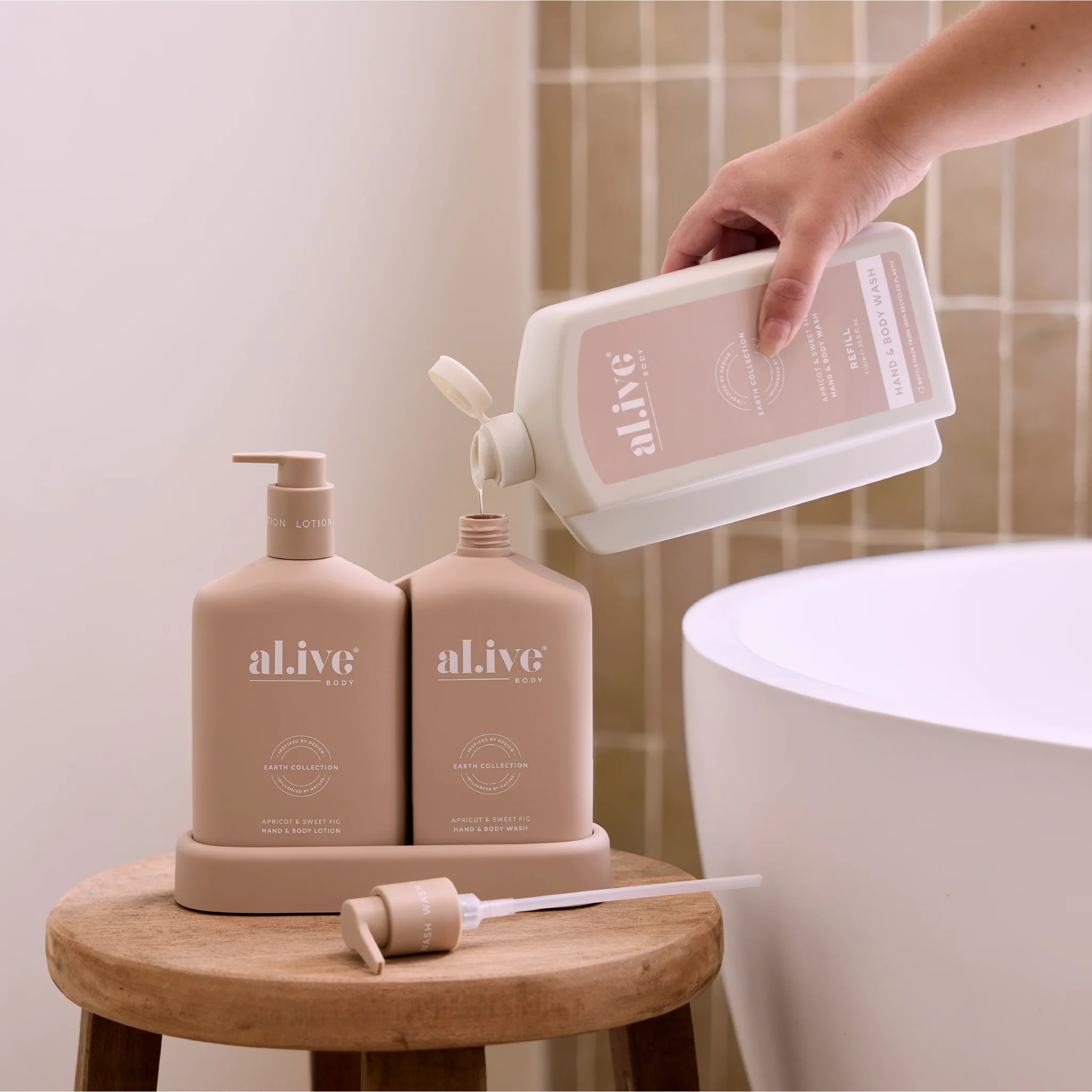AL.IVE Body 1L Hand &amp; Body Wash Refill Apricot &amp; Sweet Fig
