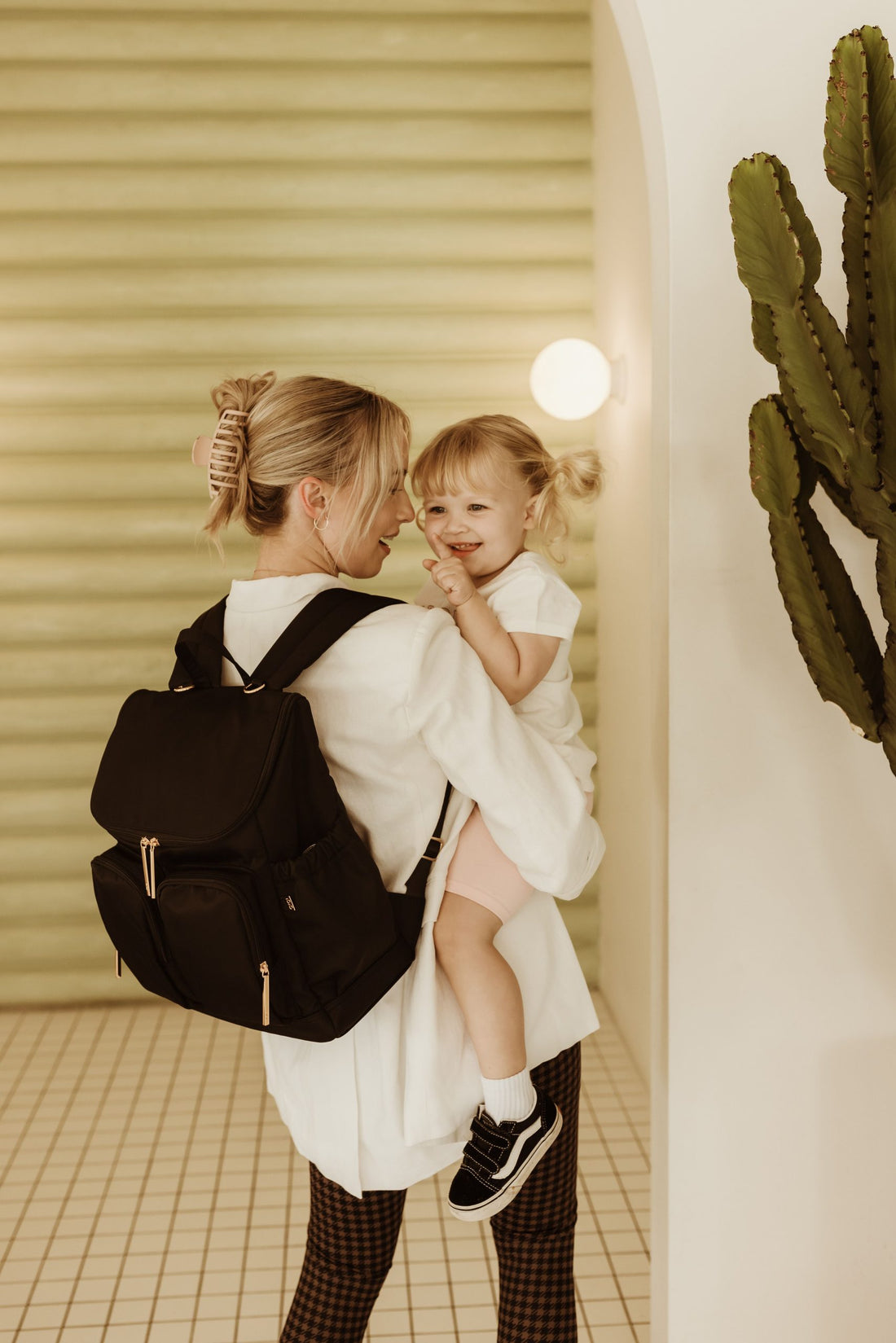 OiOi Signature Nappy Backpack - Black Nylon