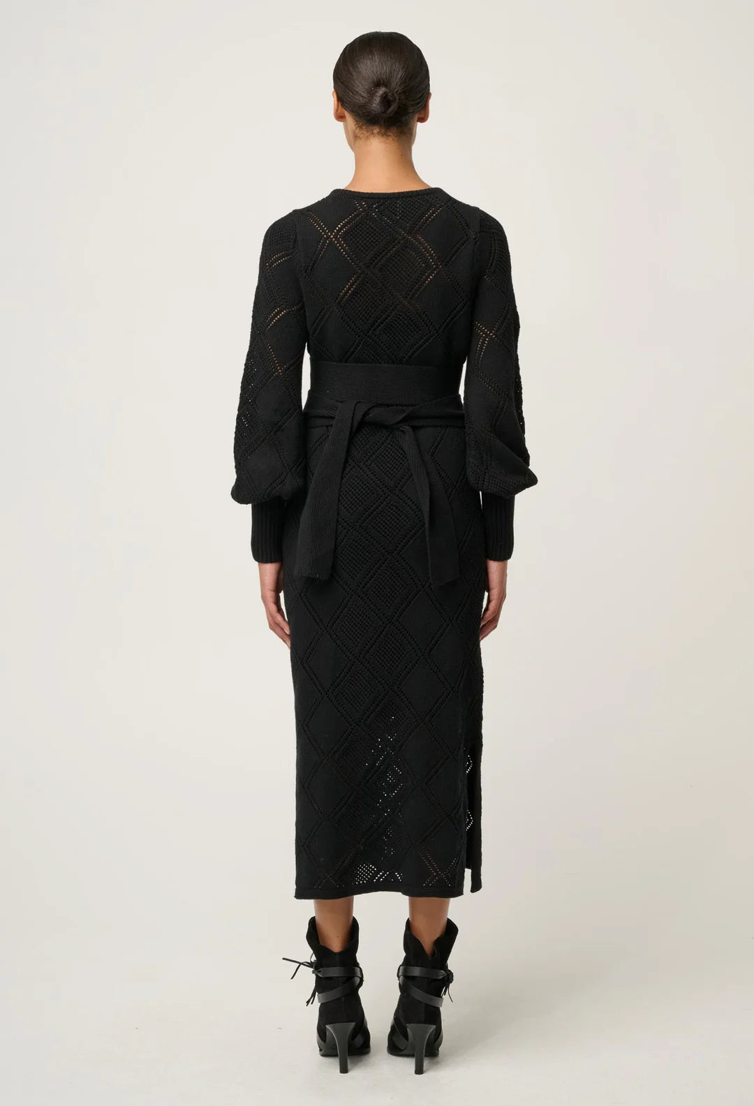 Once Was Cassi Viscose Cotton Blend V Neck Knit Dress