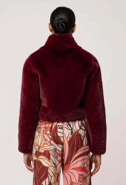 Once Was Dawn Faux Cropped Jacket