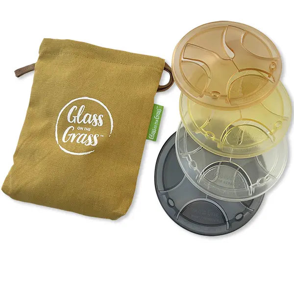 Glass On The Grass Resin Coasters Ochre