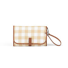 OiOi Change Mat Clutch Beige Gingham