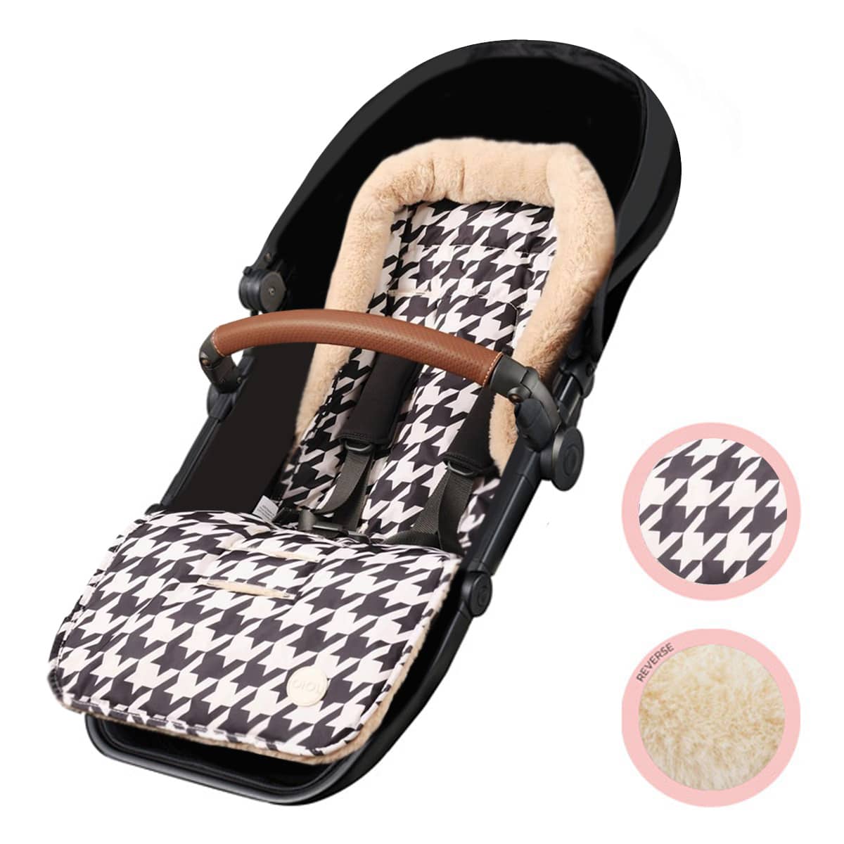 OiOi Cozy Fleece Pram Liner Leopard