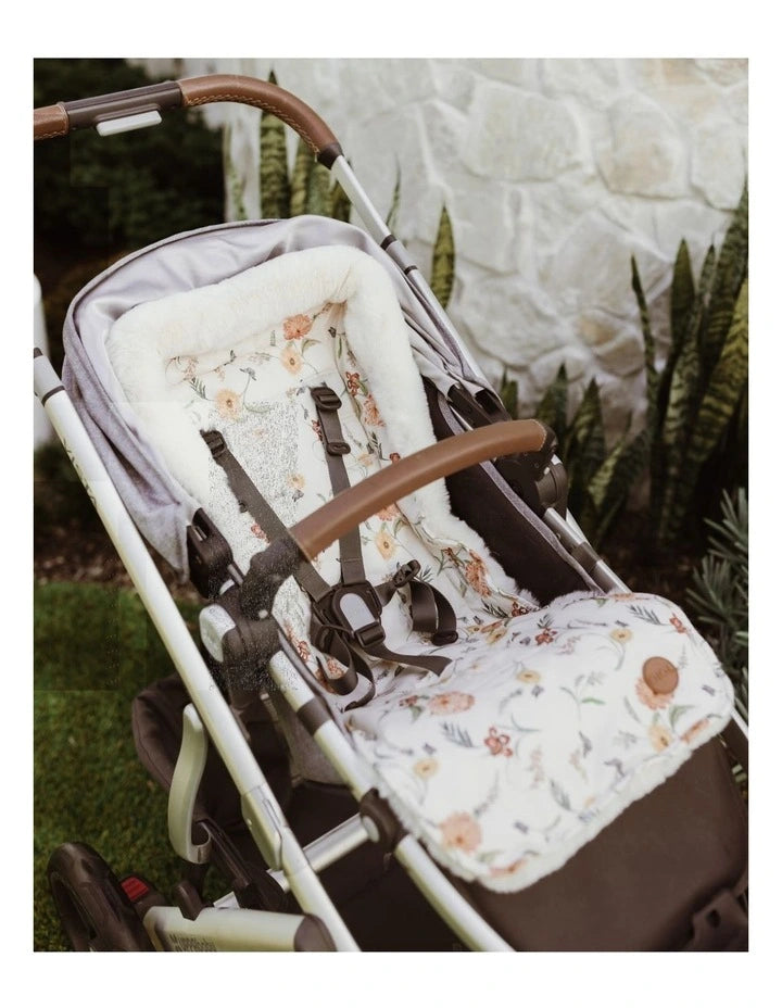 OiOi Cozy Fleece Pram Liner Wildflower