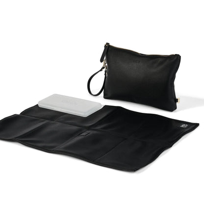 OiOi Nappy Changing Pouch Black Vegan Leather