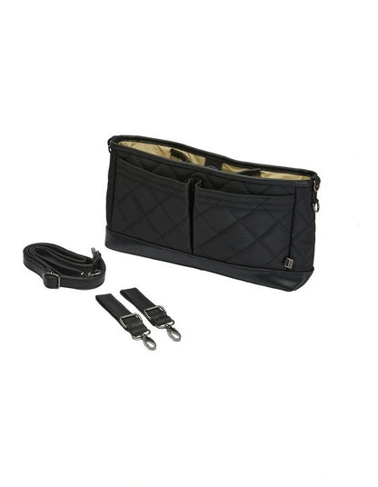 OiOi Stroller Organiser/Pram Caddy Black Diamond Quilt