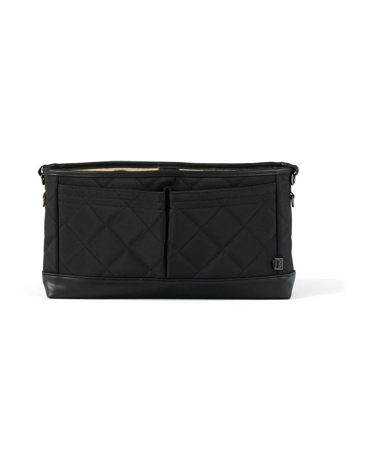 OiOi Stroller Organiser/Pram Caddy Black Diamond Quilt