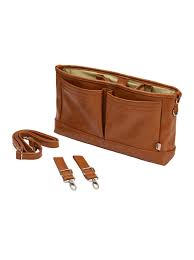 OiOi Vegan Leather Stroller Organiser/Pram Caddy - Tan