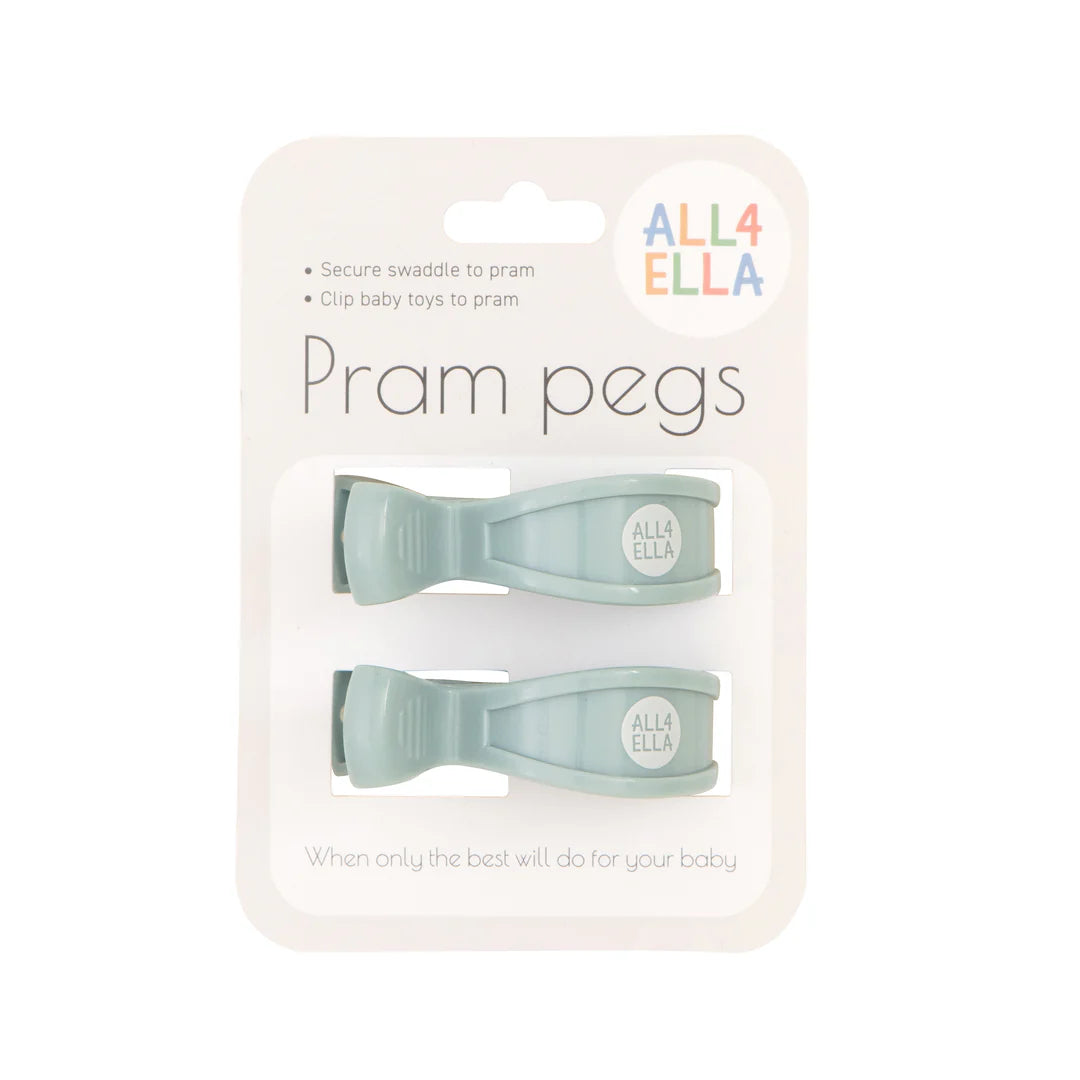 All4Ella 2Pk Pram Pegs Steel Blue