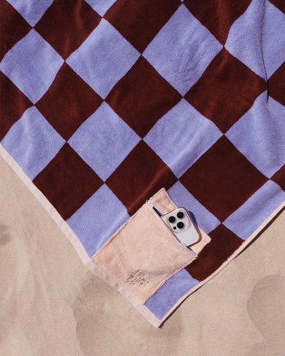 The Somewhere Co Iced Mocha Premium Cotton Beach Towel