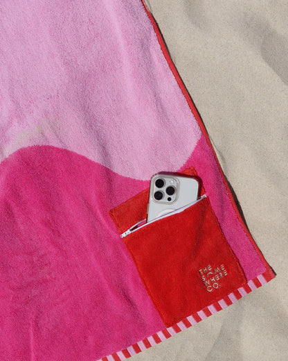The Somewhere Co Raspberry Jelly Premium Cotton Beach Towel