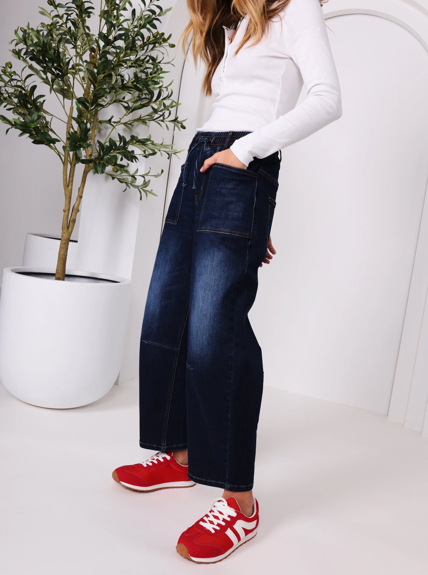 Monaco Leo Barrel Jeans Ink