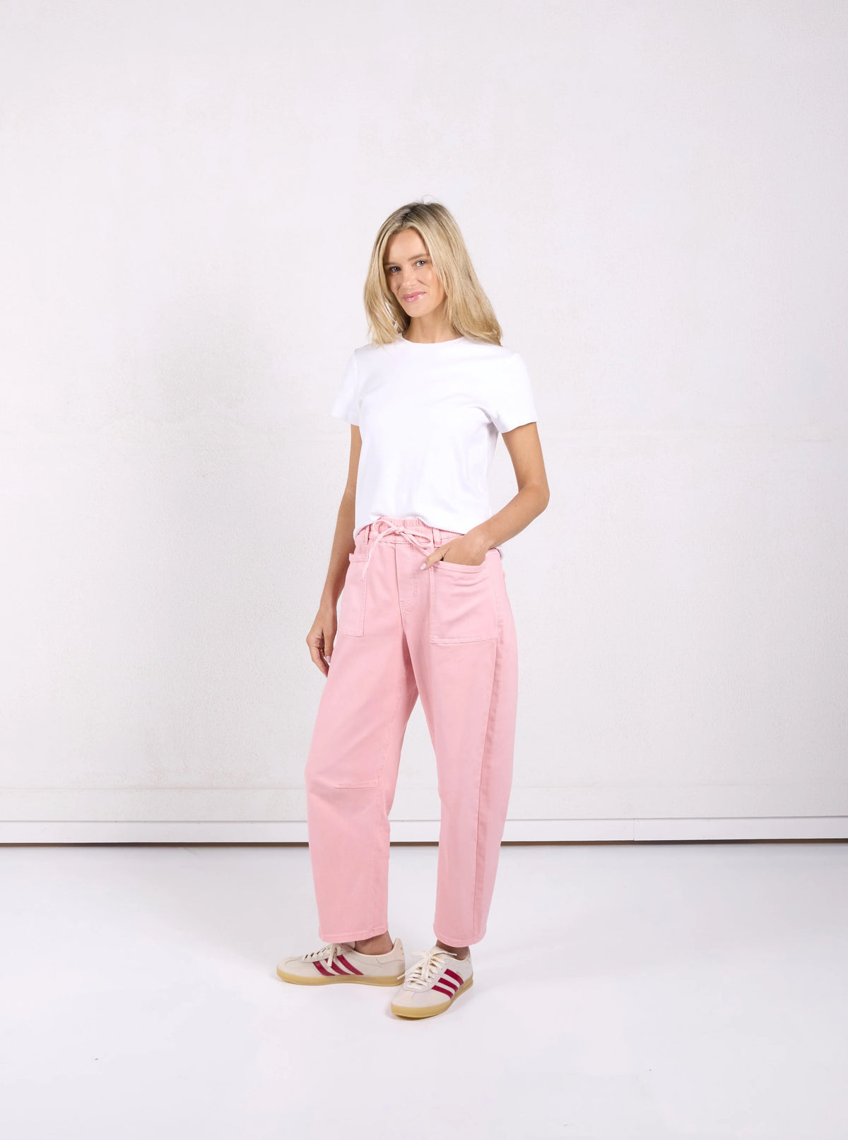 Monaco Leo Barrel Jeans Sand Blush