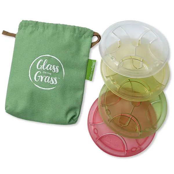 Glass On The Grass Resin Coasters Picnic