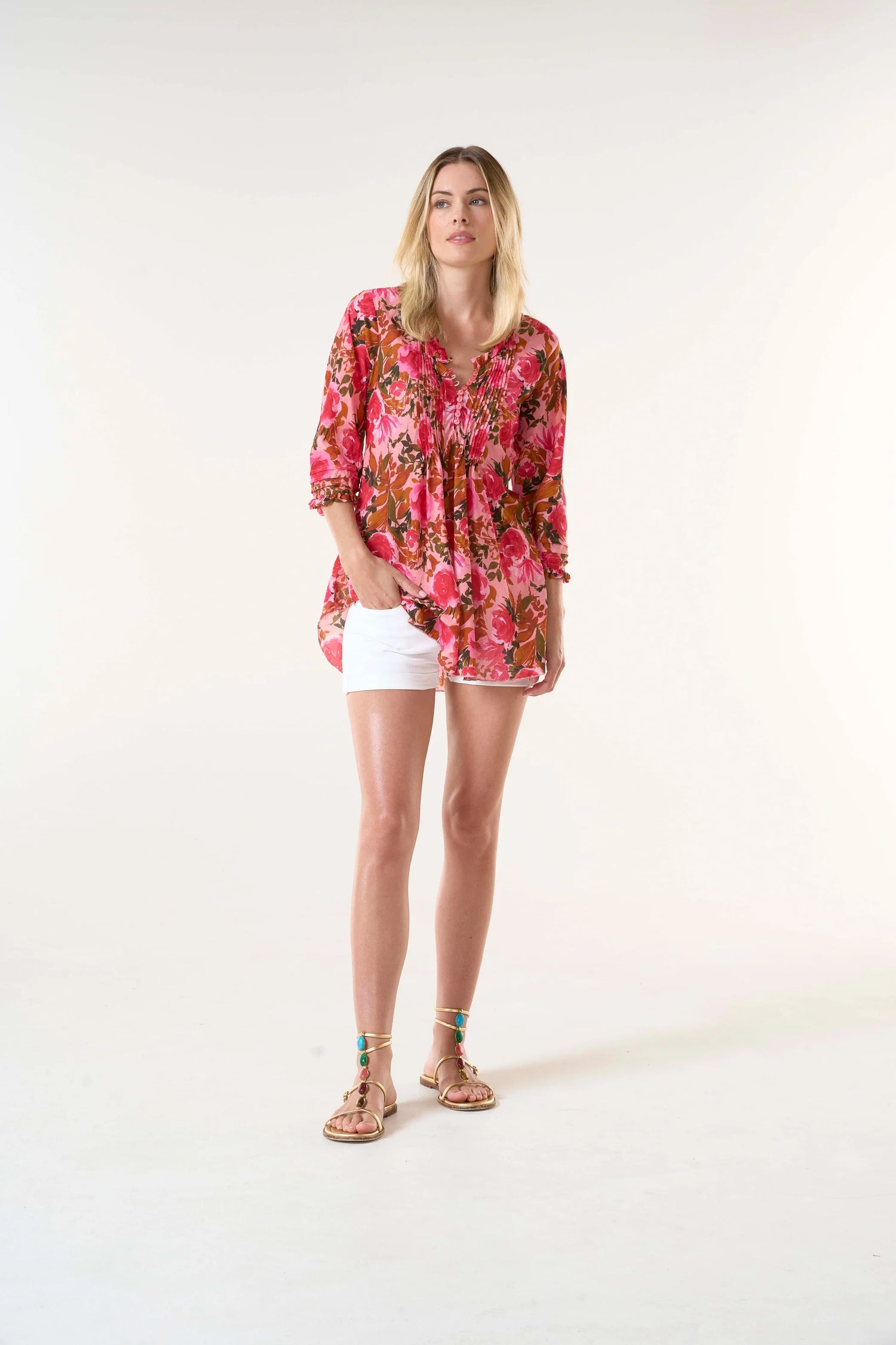 One Season Poppy Top Paloma Cotton Rose