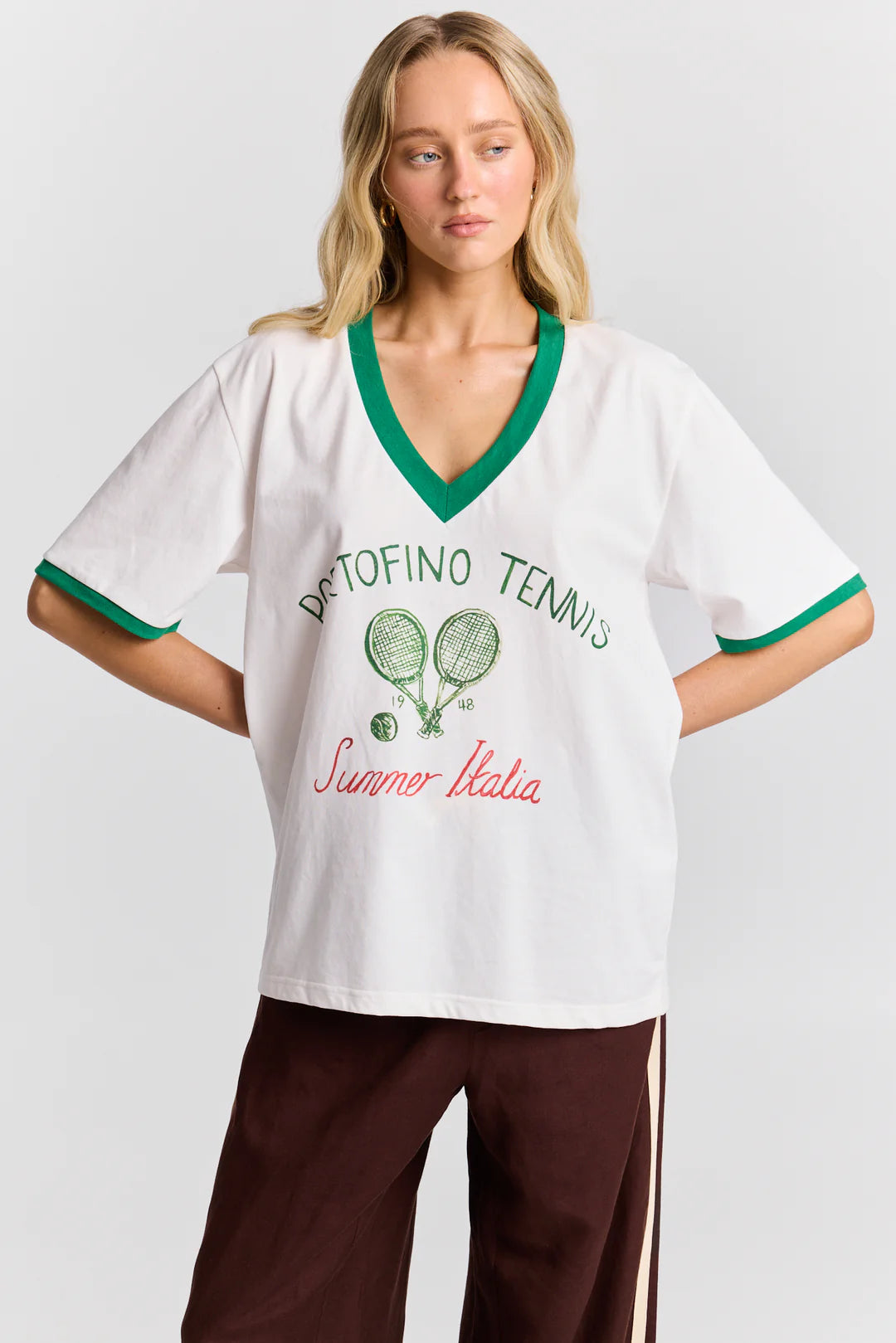 Maku Portofino Tennis V-Neck Tee