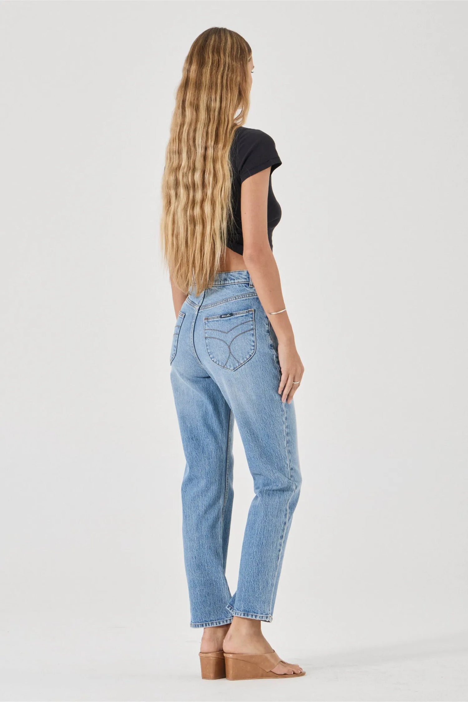 Rollas Loulou Straight Leg Lennon Blue Jeans