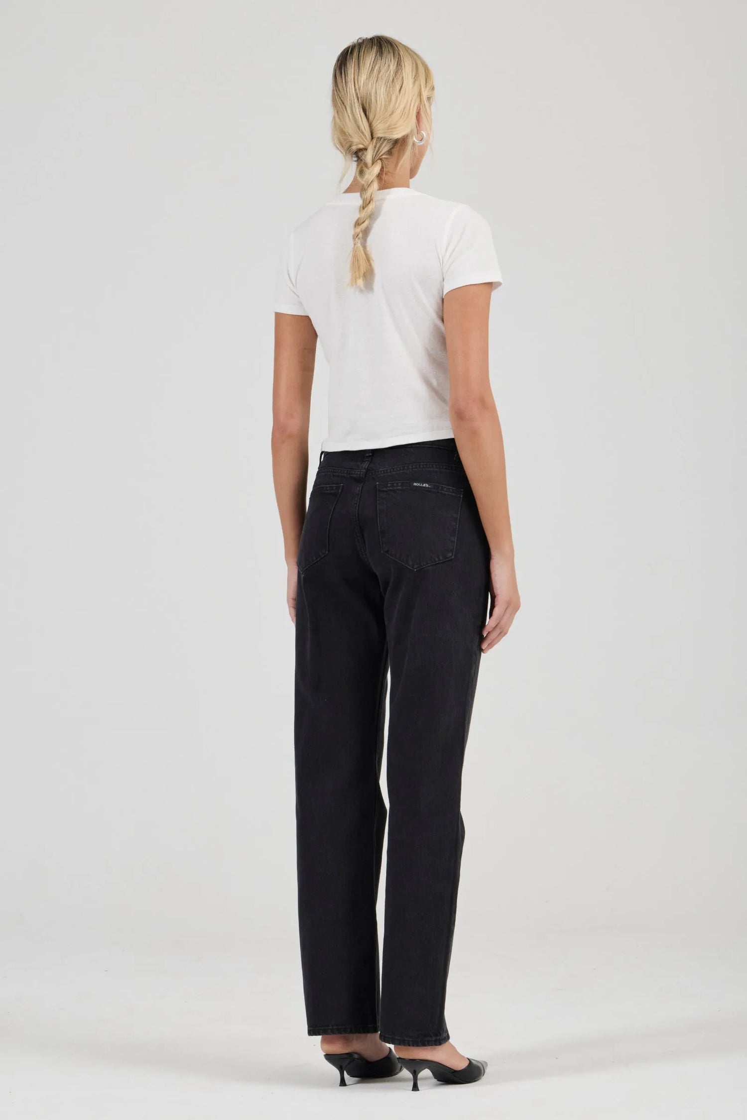 Rollas Meg Straight Vice Washed Black