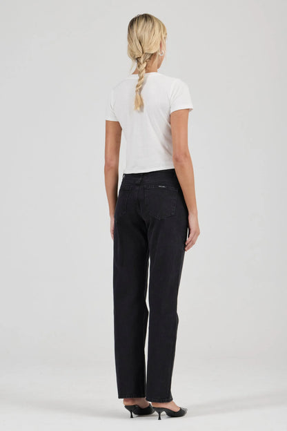 Rollas Meg Straight Vice Washed Black
