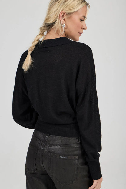 Rollas Amelie Knit Polo Black