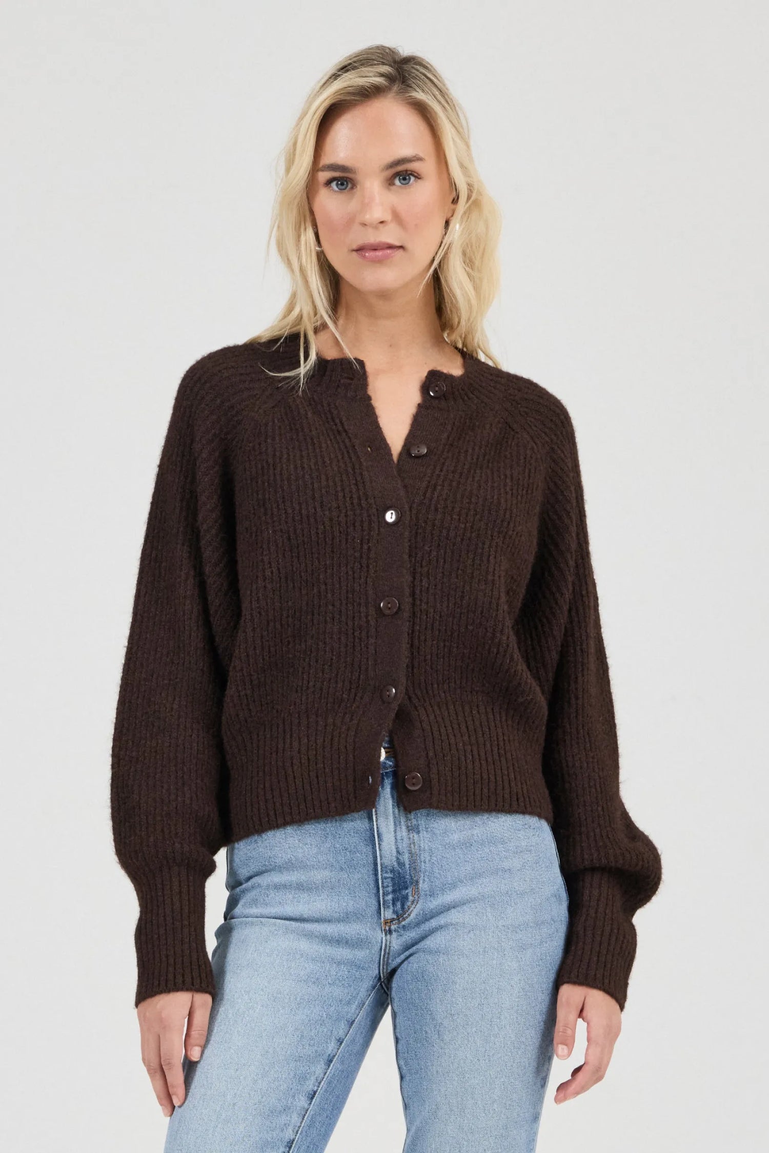 Rollas Duchess Cardigan Chocolate