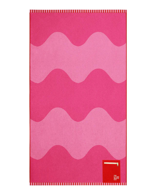 The Somewhere Co Raspberry Jelly Premium Cotton Beach Towel