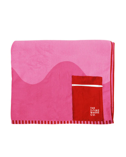 The Somewhere Co Raspberry Jelly Premium Cotton Beach Towel