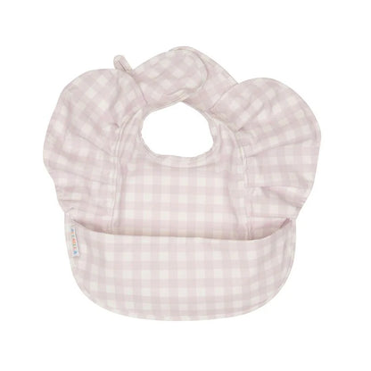 Recycled Frills Bib Gingham Lilac