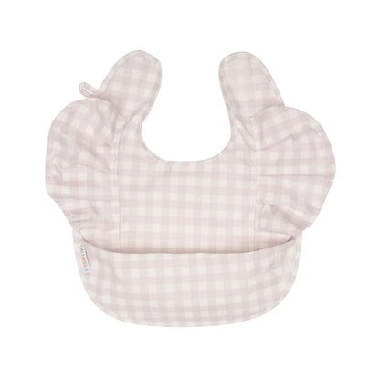 Recycled Frills Bib Gingham Lilac