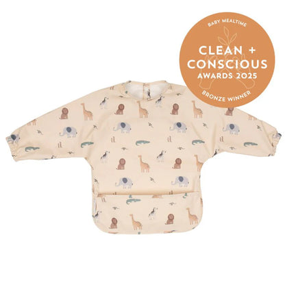Recycled Long Sleeve Bib Wild Animals