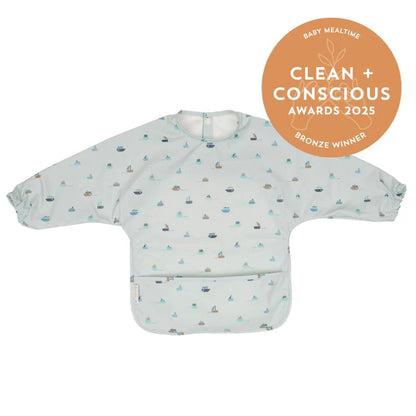 Recycled Long Sleeve Bib Sail Boats