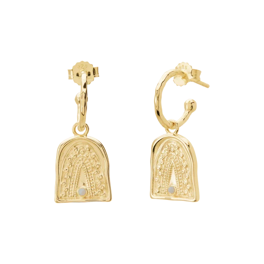 Murkani Connected Rainbow Spirit Earrings in 18KT Yellow Gold Plate