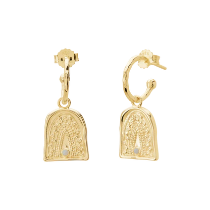 Murkani Connected Rainbow Spirit Earrings in 18KT Yellow Gold Plate