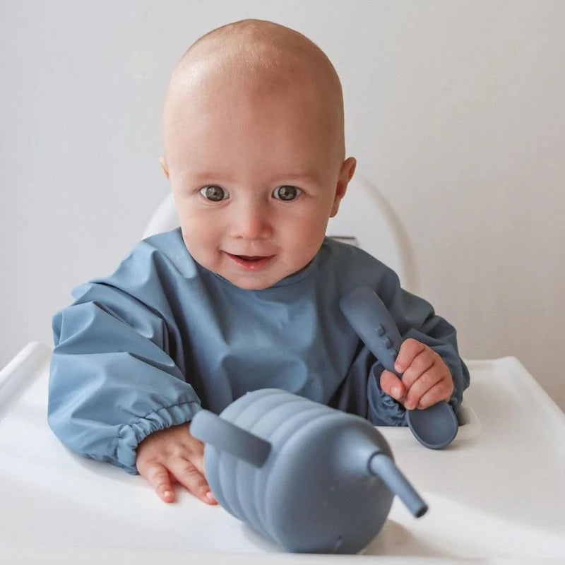 Recycled Long Sleeve Bib Two Tone Blue