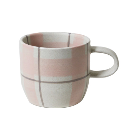 Robert Gordon Mug Single Blush &amp; Grey Check Cat&