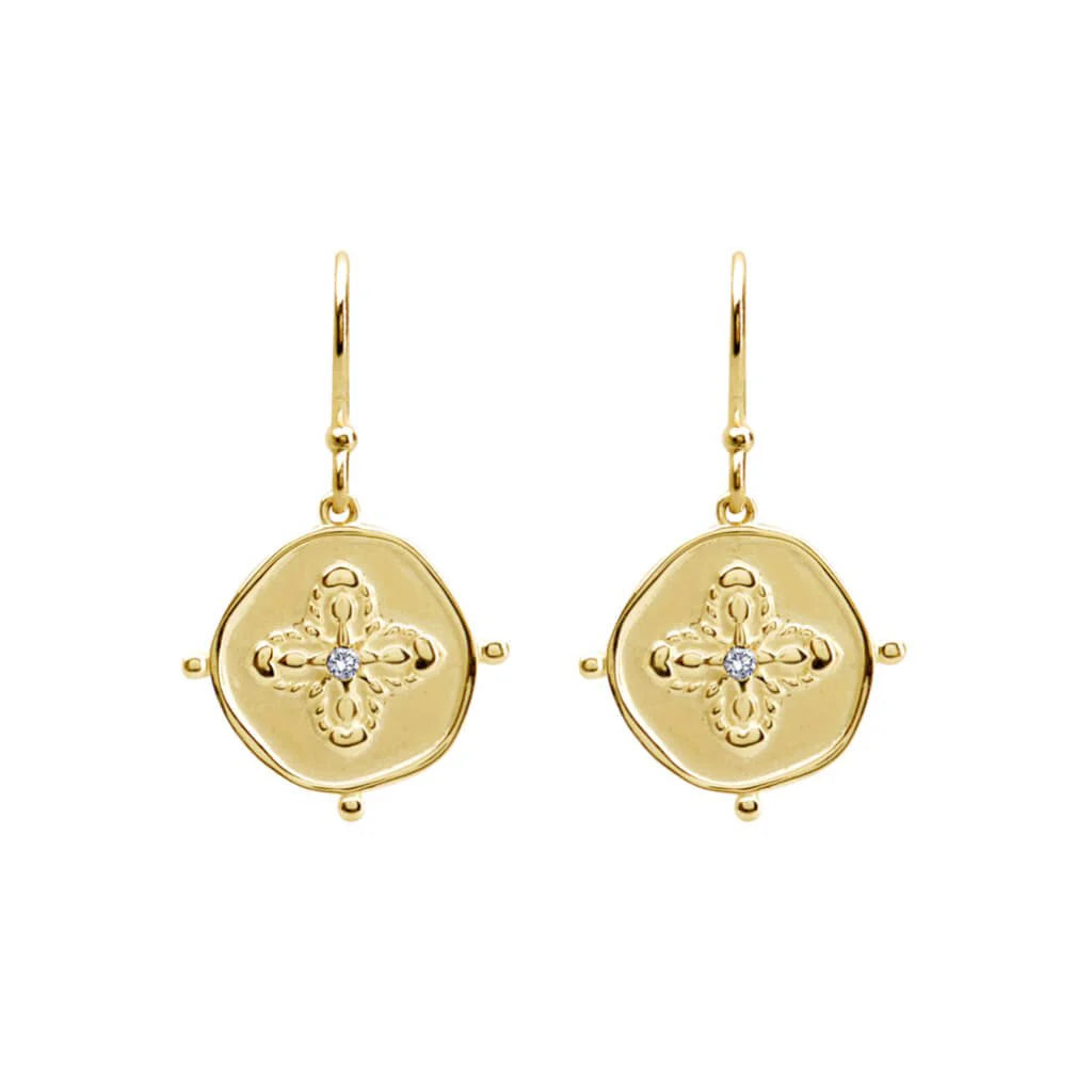 Murkani Sahara Small Earrings Yellow Gold Plate