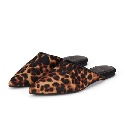 Rollie Pointed Mule Dark Camel Leopard