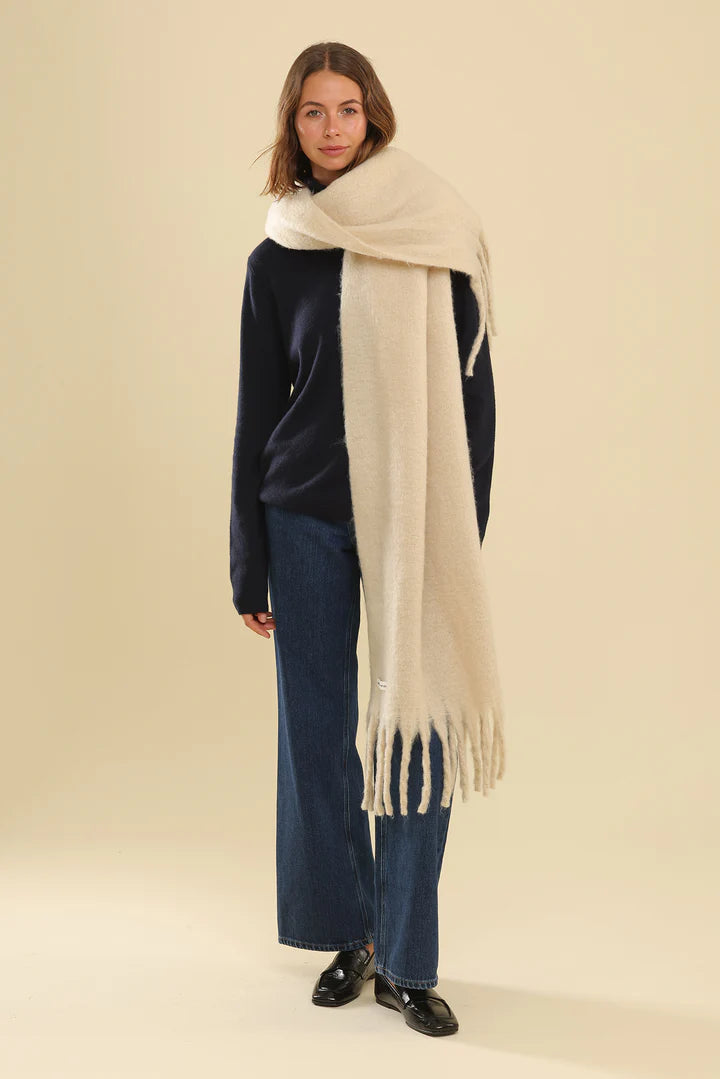 Morgan &amp; Taylor Ella Woven Scarf Cream