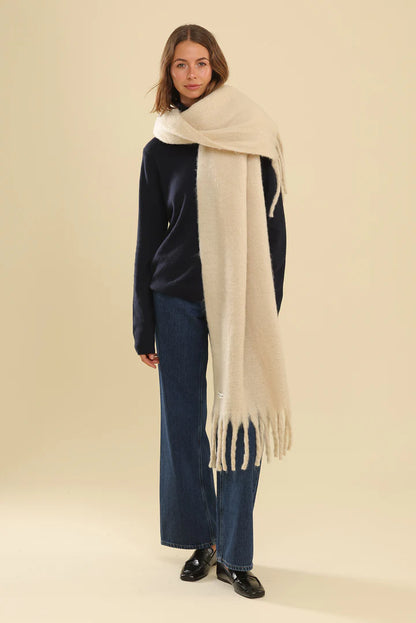 Morgan &amp; Taylor Ella Woven Scarf Cream